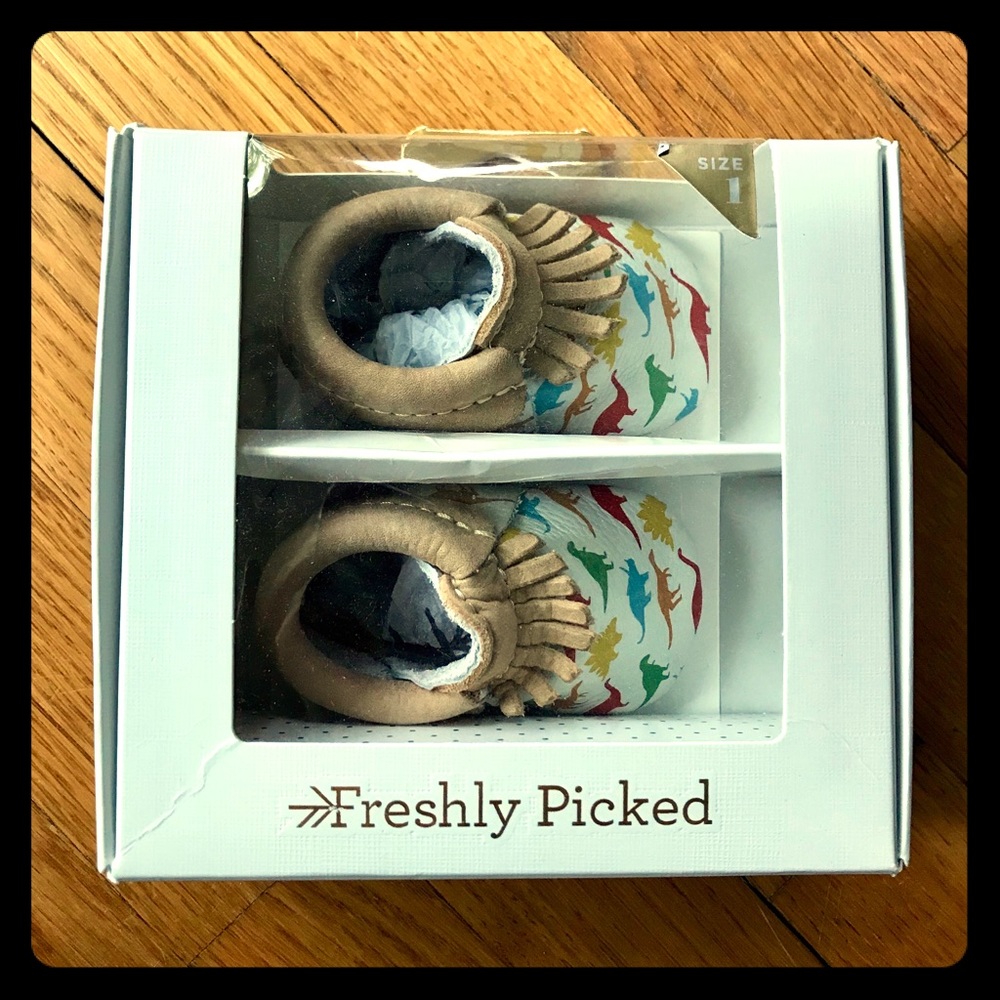 Dinosaur Moccasins by Freshly Picked!